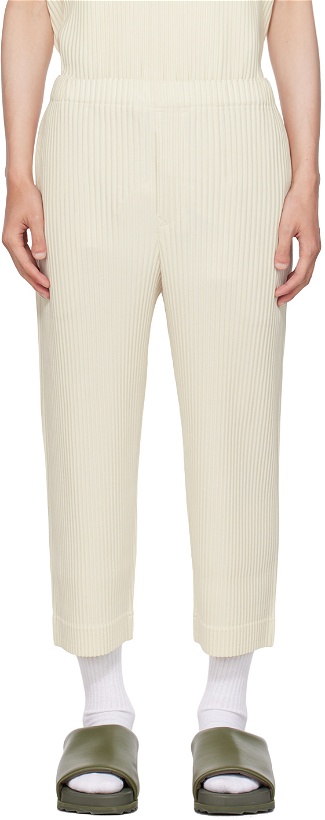 Photo: Homme Plissé Issey Miyake Off-White Monthly Color June Trousers