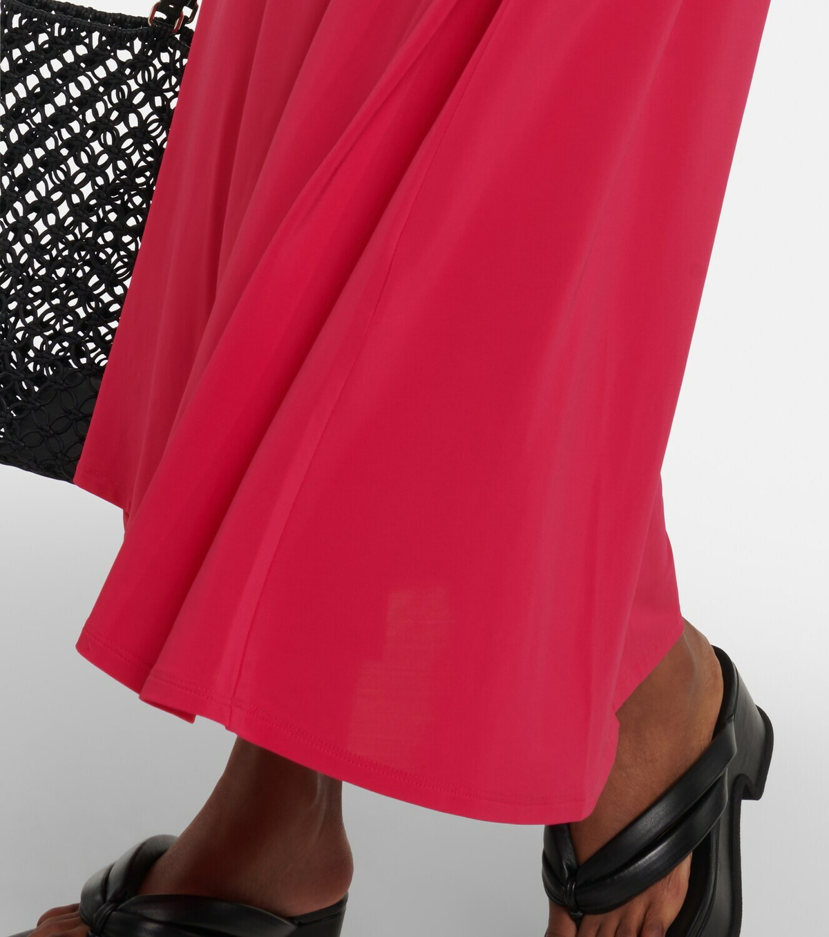 open lace back dress 90s Max Mara Funnel Neck Dress
