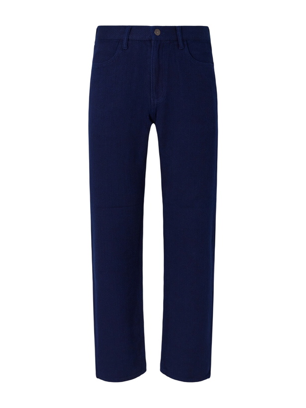 Photo: Blue Blue Japan - Sashiko Straight-Leg Jeans - Blue
