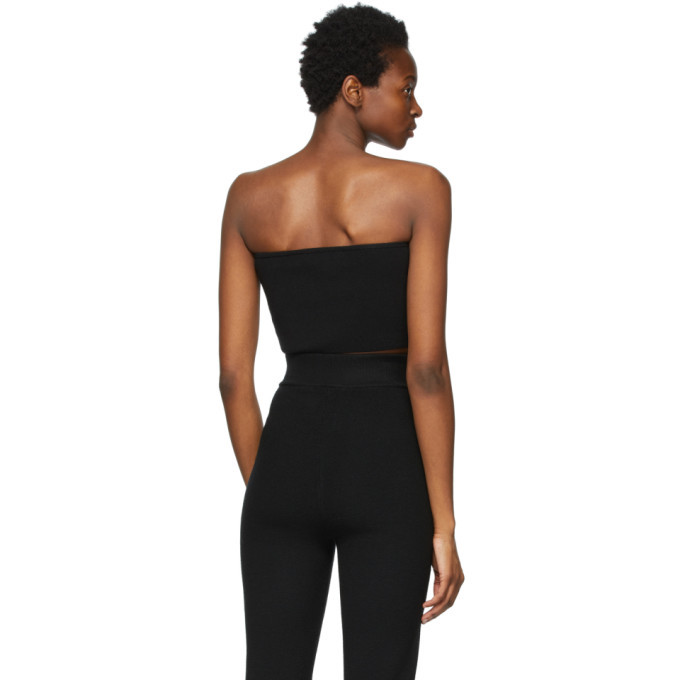 Victor Glemaud Black Knit Wool Tube Top