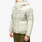 And Wander Men's x Maison Kitsuné Nordic Border Insulation Jacket in Light Beige