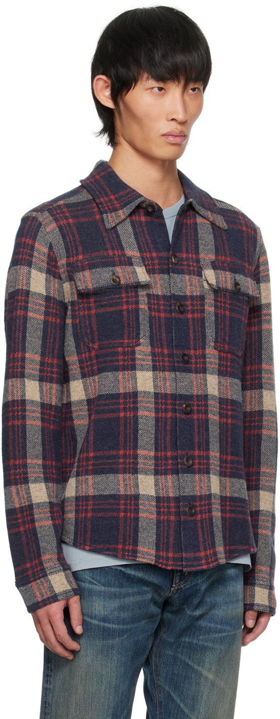RRL Navy & Red Check Shirt RRL