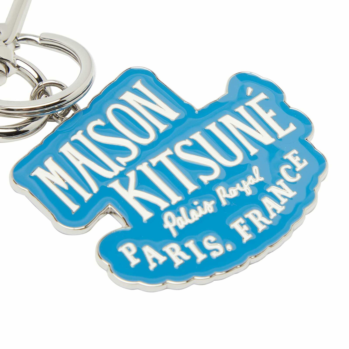MAISON KITSUNE｜KEYRINGS/KEYCASES (PALAIS  KEYRING Maison Kitsuné Men's Palais Royal Keyring in Sapphire Maison