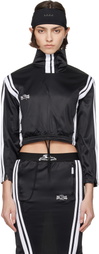 Prototypes Black Upcycled Upside Down Zip Up Sweatshirt