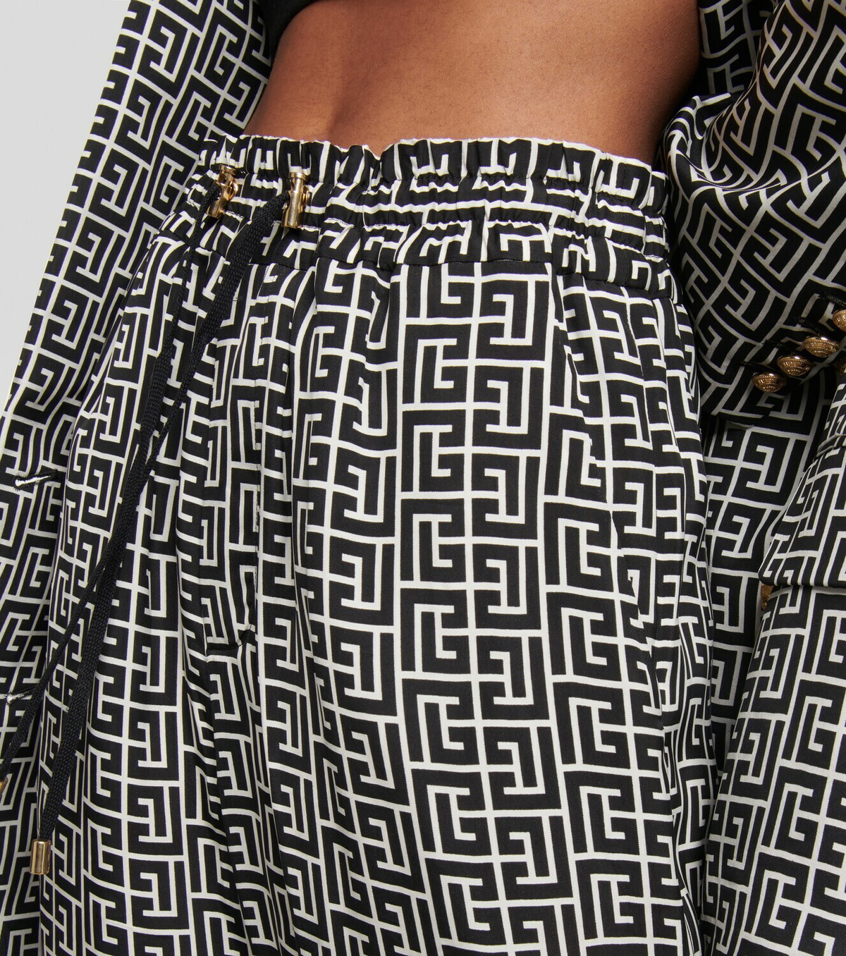 【関税＆送料込み】Balmain Wide Pants Balmain Monogram wide-leg pants Balmain