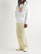 Nike - Sportswear Printed Cotton-Blend Jersey Hoodie - White