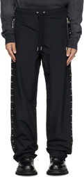 Thug Club Black Triple Line Stud Track Pants