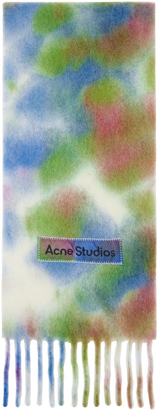 Photo: Acne Studios Multicolor Tie-Dye Alpaca Wool Scarf