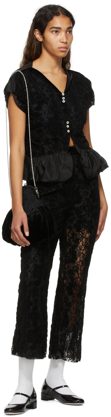 Renli Su Black Nylon Trousers