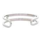 Off-White Silver Paperclip Cuff Bracelet