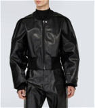 Rick Owens Flight cropped leather jacket