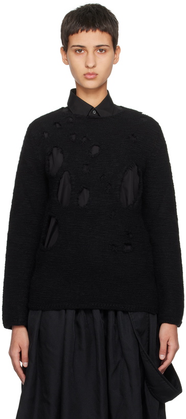 Photo: Black Comme des Garçons Black Distressed Sweater