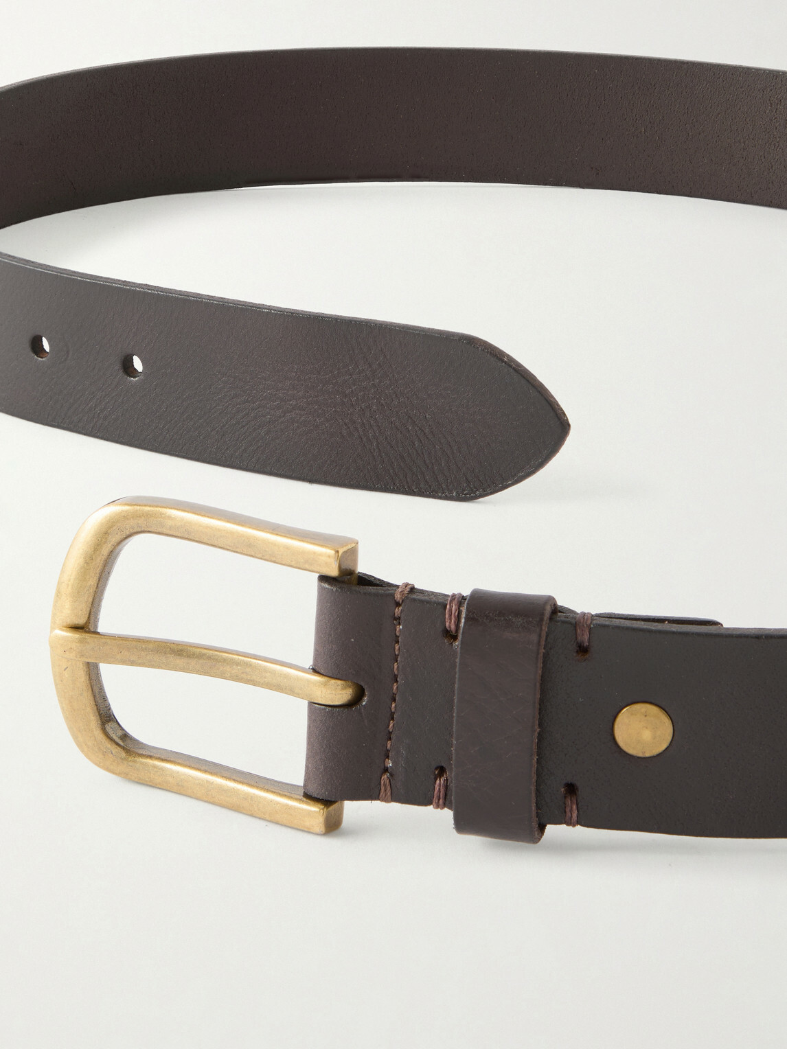 Corridor - 3cm Leather Belt - Brown