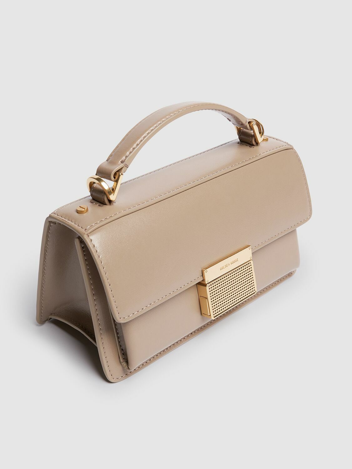 GOLDEN GOOSE Small Venezia Leather Top Handle Bag Golden