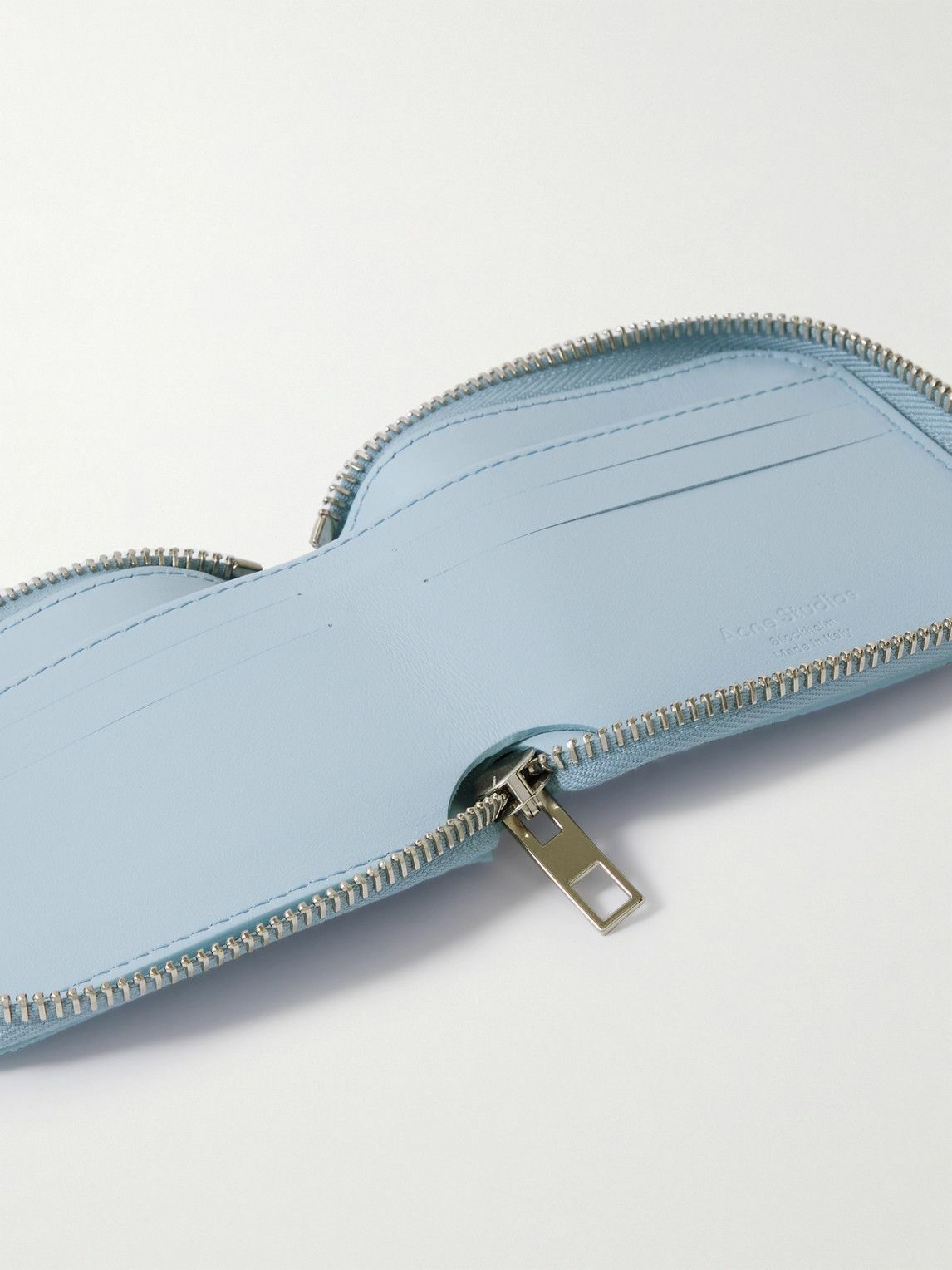 Acne Studios - Kei Logo-Embossed Distressed Denim Zip-Around