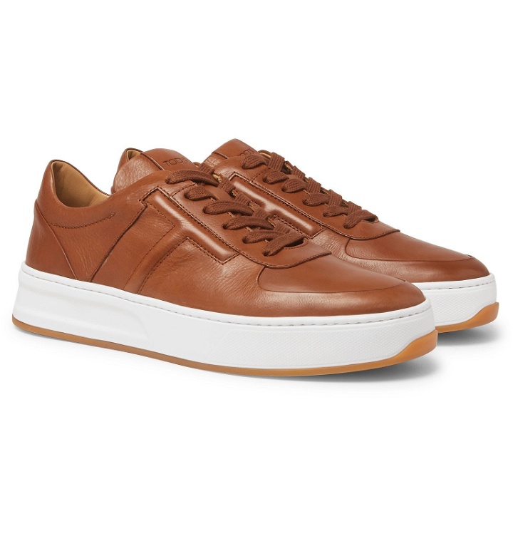 Photo: Tod's - Cassetta Leather Sneakers - Brown