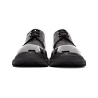 Alexander McQueen Black and Silver Tread Derbys