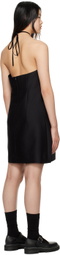 MINJUKIM Black Halter Minidress
