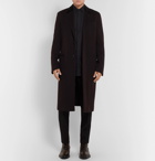 Berluti - Velvet-Trimmed Cashmere Overcoat - Men - Dark brown