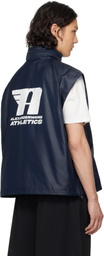 Alexander Wang Navy Oversize Canvas Vest
