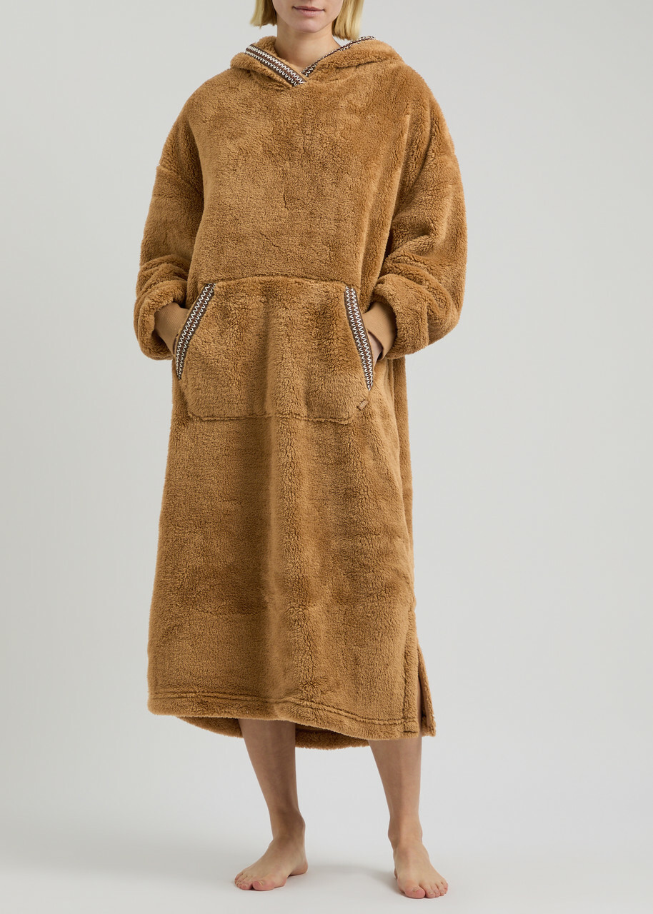 Ugg Oversized Hooded Faux fur Sweatshirt Brown