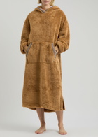 Ugg Oversized Hooded Faux fur Sweatshirt Brown