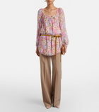 Valentino Floral silk georgette blouse