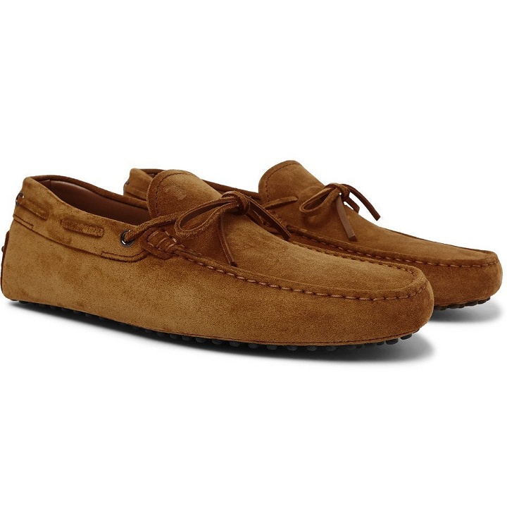 Photo: Tod's - Gommino Suede Driving Shoes - Tan
