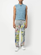 WHO DECIDES WAR BY EV BRAVADO - Printed Denim Jeans