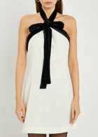 Simkhai Jolie Bow-embellished Crepe Mini Dress Ivory