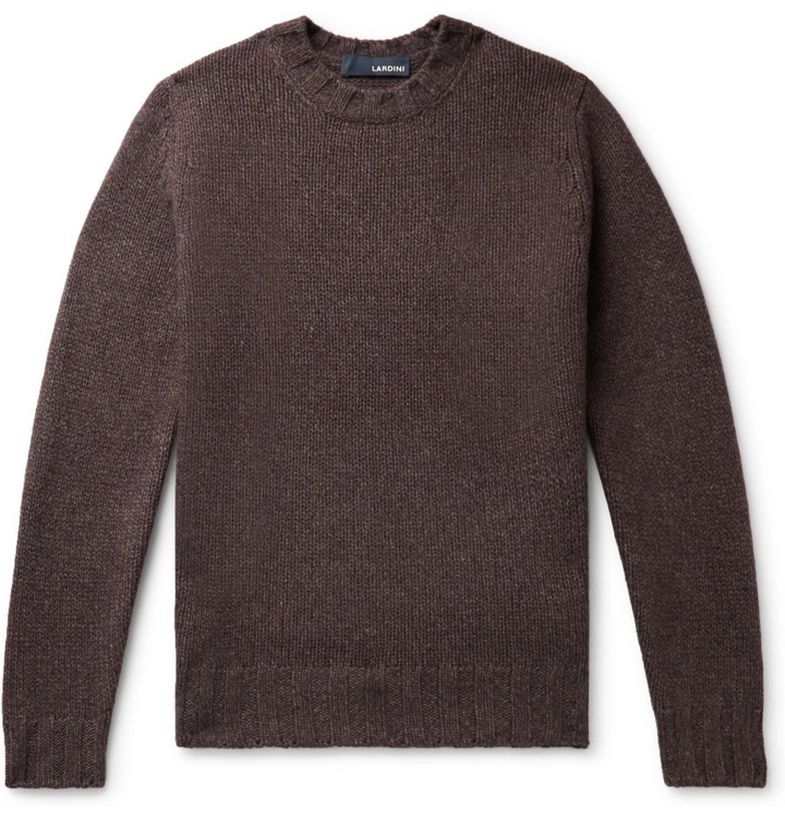 Photo: Lardini - Slim-Fit Yak and Wool-Blend Sweater - Brown