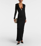 Area Star Stud jersey maxi dress