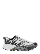 Hoka speedgoat Black And White Low Top Sneakers With Geometric Motif In Tech Fabric Unisex
