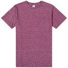Velva Sheen Men's Twist Tubular Pocket T-Shirt in Heather Burgundy
