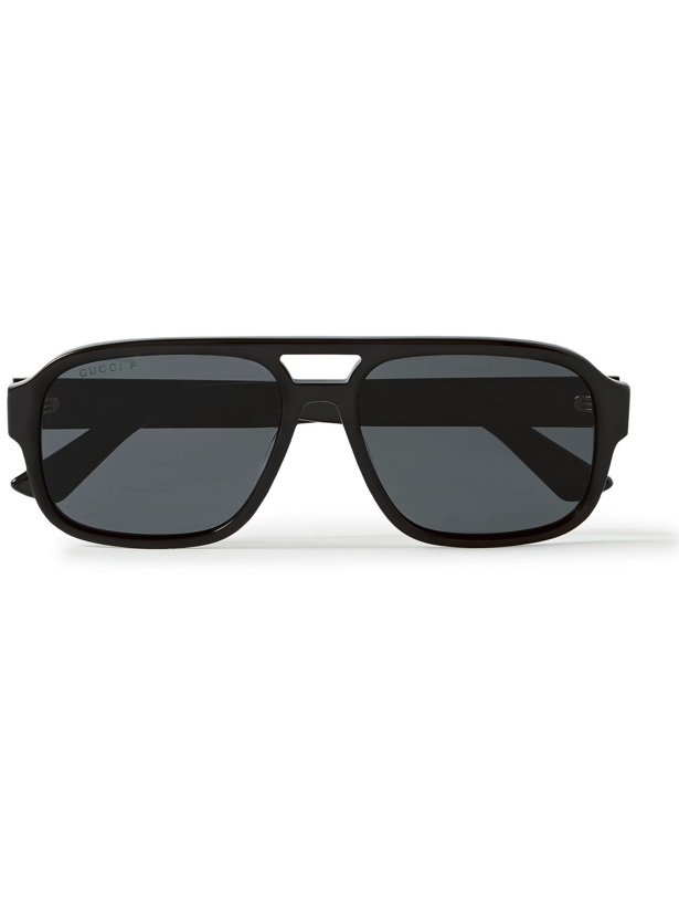 Photo: GUCCI - Aviator-Style Acetate Sunglasses - Black