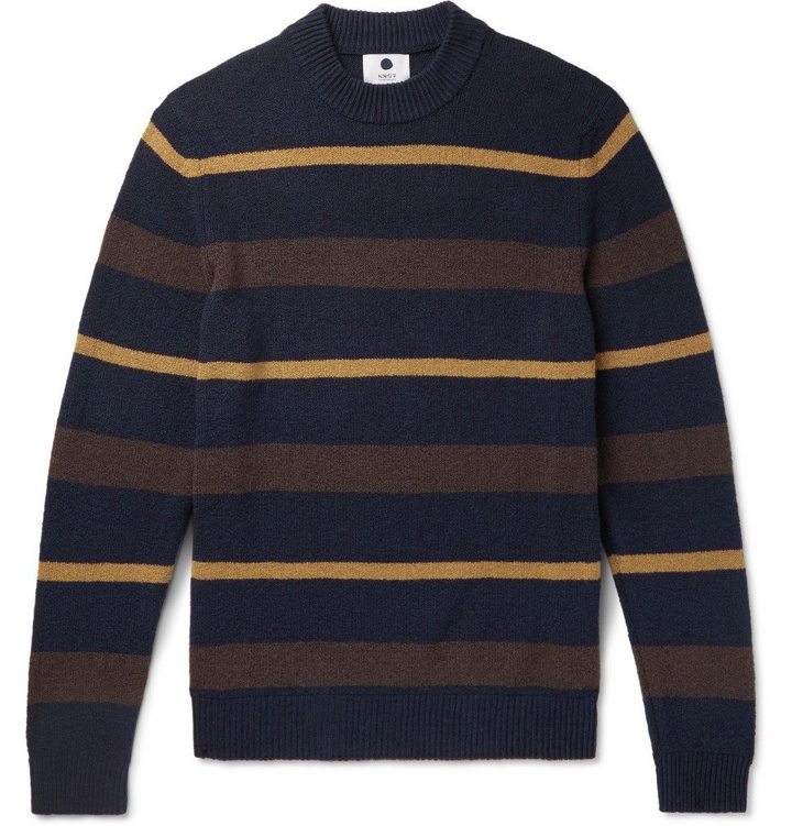 Photo: NN07 - Martin Striped Knitted Sweater - Navy