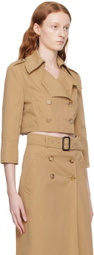 Moschino Beige Cropped Jacket