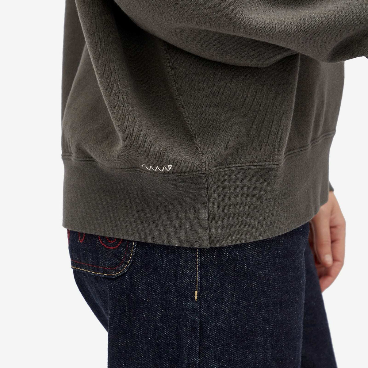Visvim Women's Mplus Crew Sweat in Black