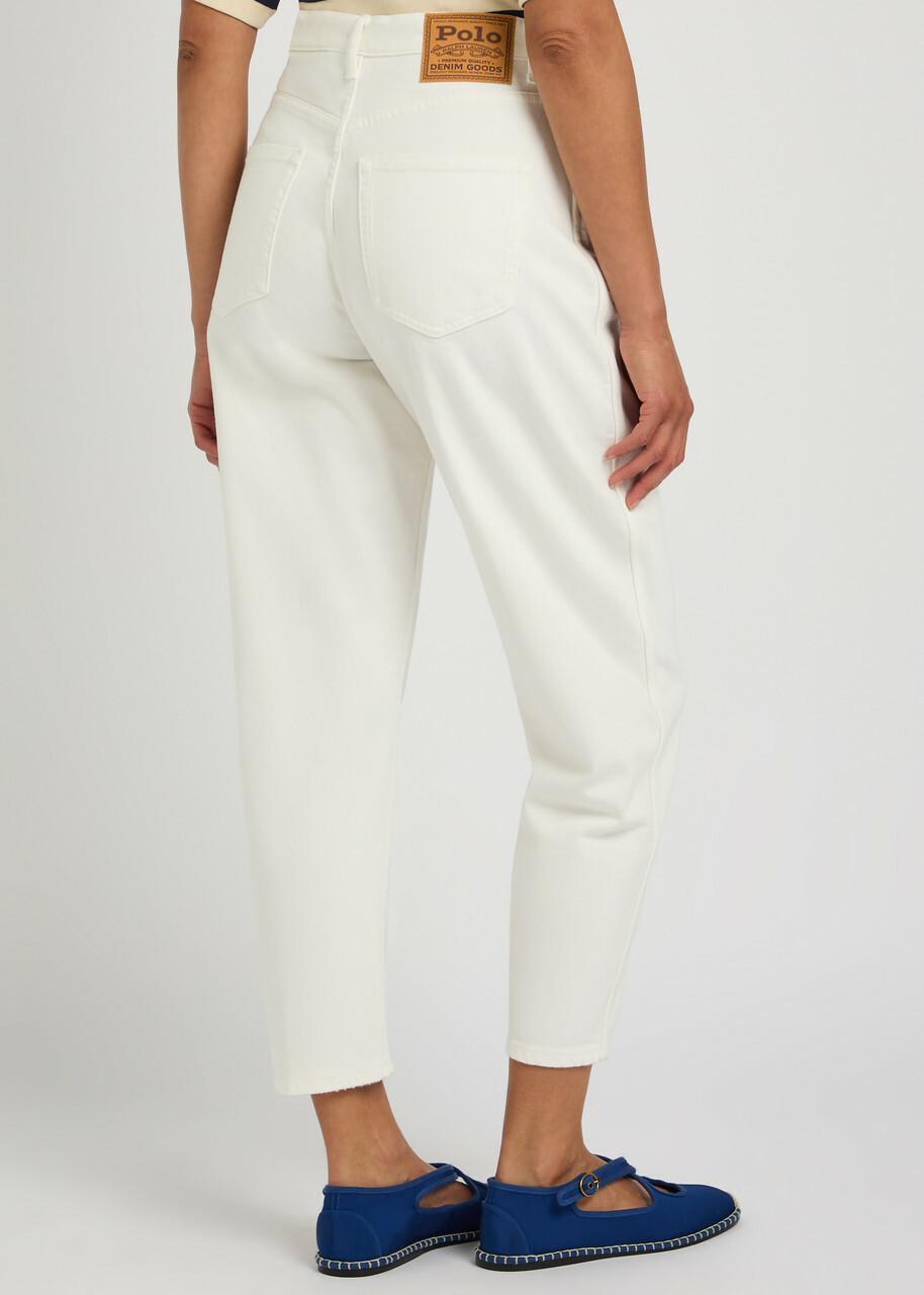 Polo Ralph Lauren Curved Tapered-leg Jeans White