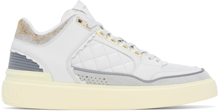 Photo: Balmain White B-Court Sneakers