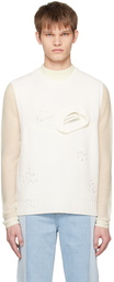 Feng Chen Wang White Distressed Vest