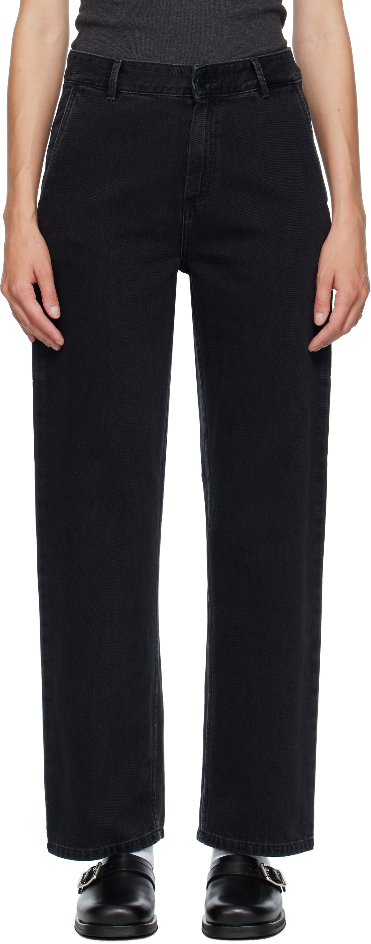 Carhartt Work In Progress Black Pierce Straight Jeans
