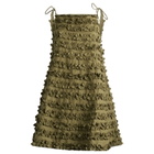 Damson Madder Women's Leili Ruffle Mini Dress in Olive