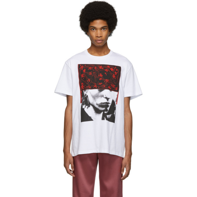 Photo: Raf Simons White Pierced Mouth T-Shirt