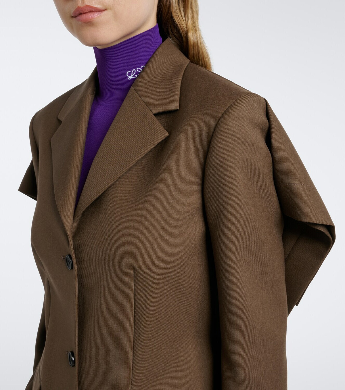 Loewe Caped wool blazer