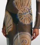 Cala de la Cruz Ursa printed sheer beach dress