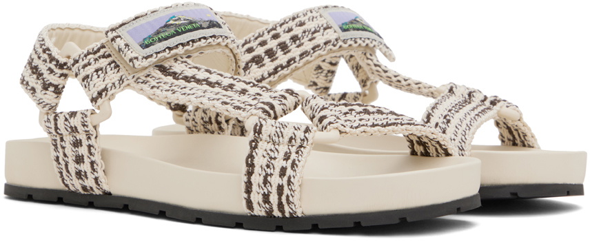 Bottega Veneta Off-White & Brown Trip Sandals
