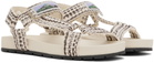 Bottega Veneta Off-White & Brown Trip Sandals