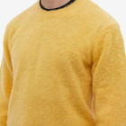 Comme des Garçons Homme Plus Men's Brushed Mohair Crew Knit in Yellow