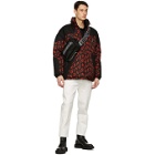 Givenchy Reversible Black and Red Refracted Puffer Coat